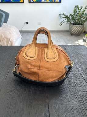 Givenchy Nightingale Satchel Studded Leather Bag Large Gold